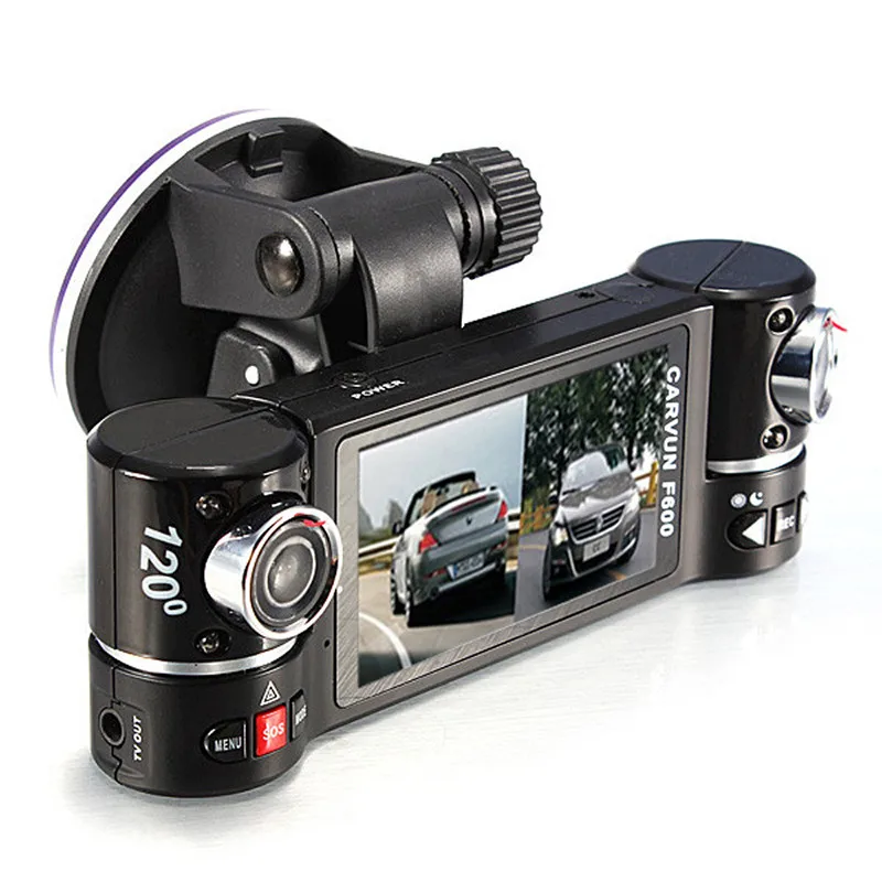 2 7 ''HD 1080P Автомобильный видеорегистратор с двумя объективами GPS регистратор