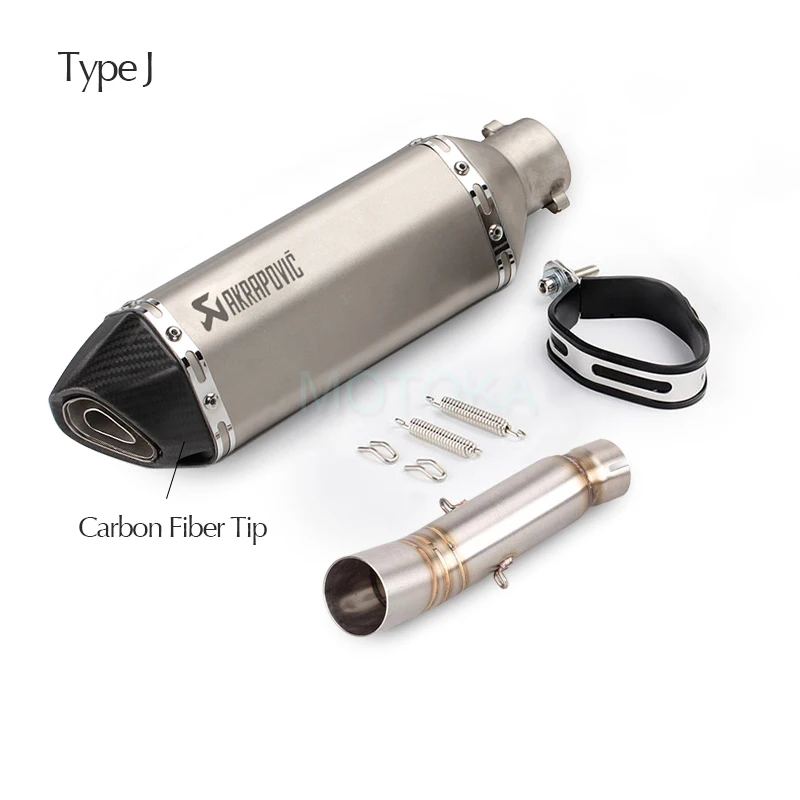Мотоцикл CBR500 CBR500R CB500X CB500F выхлопная труба akrapovic для Honda среднего звена трубы системы с универсальным 51 мм глушители