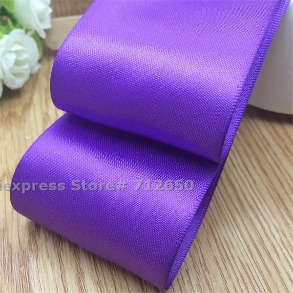 2 ''ширина (50 мм) однотонная атласная лента с двойным лицом DIY бант шляпа сумка