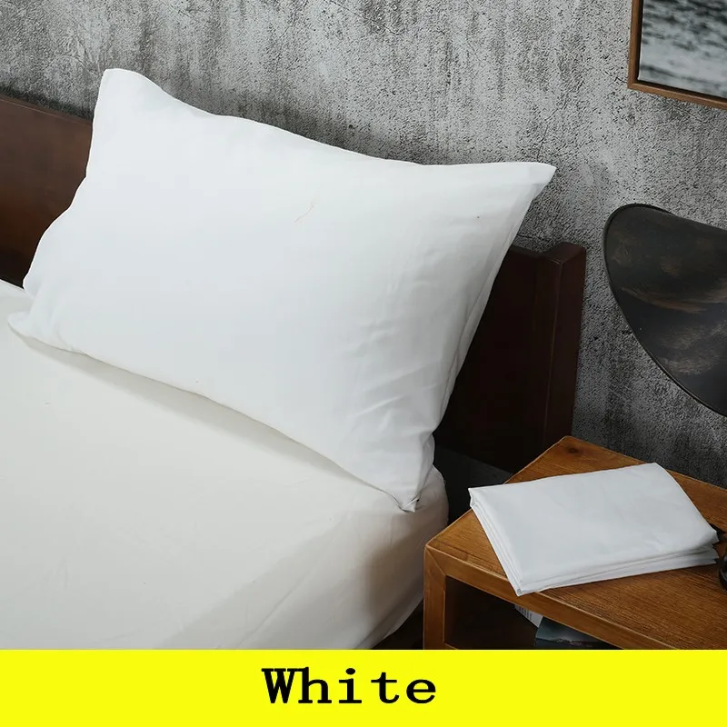 White 2 шт = 1 пара одноцветное Цвет постельная Подушка Чехол s постельные принадлежности спальная подушка крышка Стандартный queen Размеры белого и зеленого цвета; цвет серый, желтый; сезон лето - Цвет: White