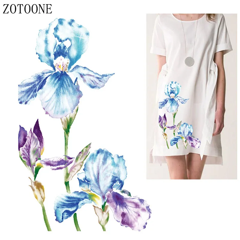 Цветок теплопередача патч узор платье Украшение мультфильм утюжок на Патчи DIY