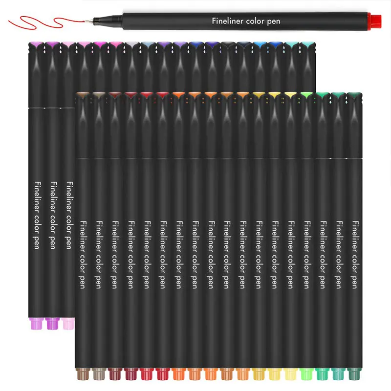 Fineliner авторучка цветной эскиз тонкая линия Рисование Искусство Маркер ручки пуля