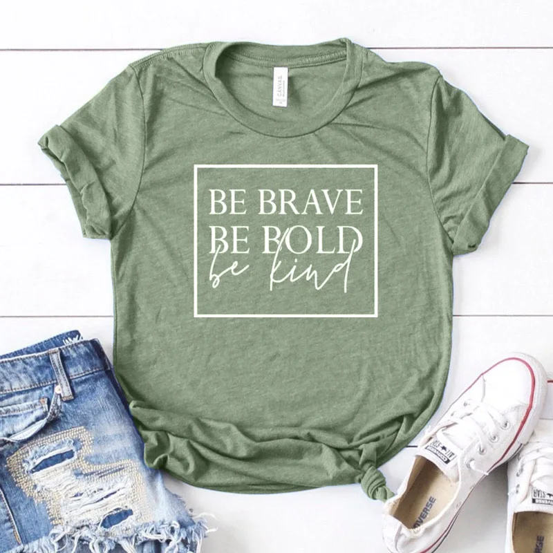 Женские футболки с круглым вырезом Be Brave Bold модные | Женская одежда