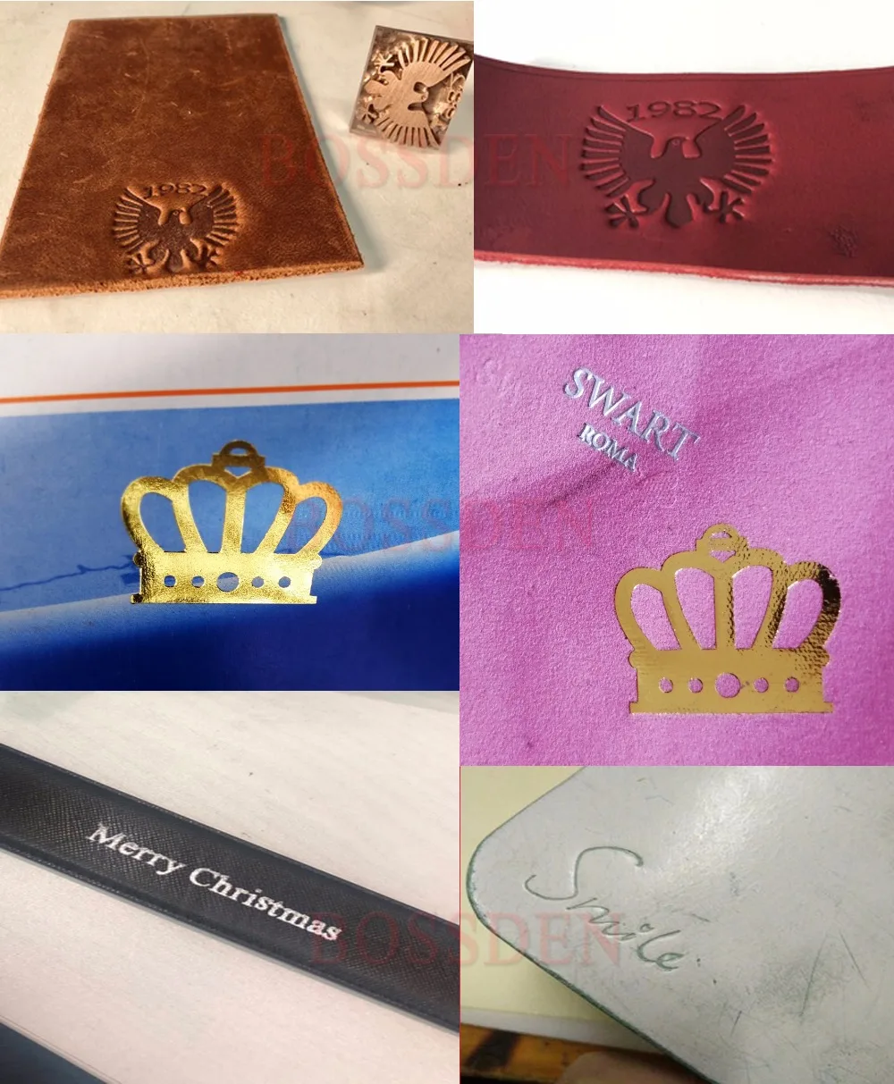 BOSSDEN Цифровая ручная машина для горячего тиснения фольгой бумаги кожи дерева ПВХ