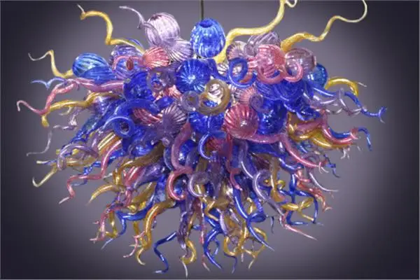 

Italy Design Murano Glass Chandelier Multi Colored Flower LED Chandeliers Lighting -LR442