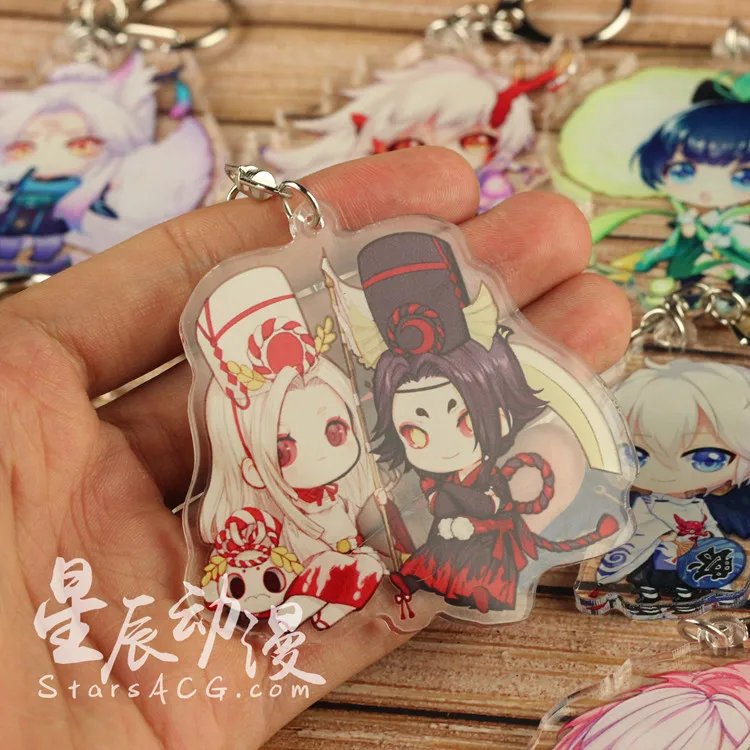 5 шт./лот Onmyoji Ayakashi Ghost Guild версия аниме брелок акриловый прозрачный высокое