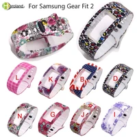 colorful silicone watchband for samsung gear fit 2 pro fit2 sm r360 fashion sport bracelet wriststrap smart accessories