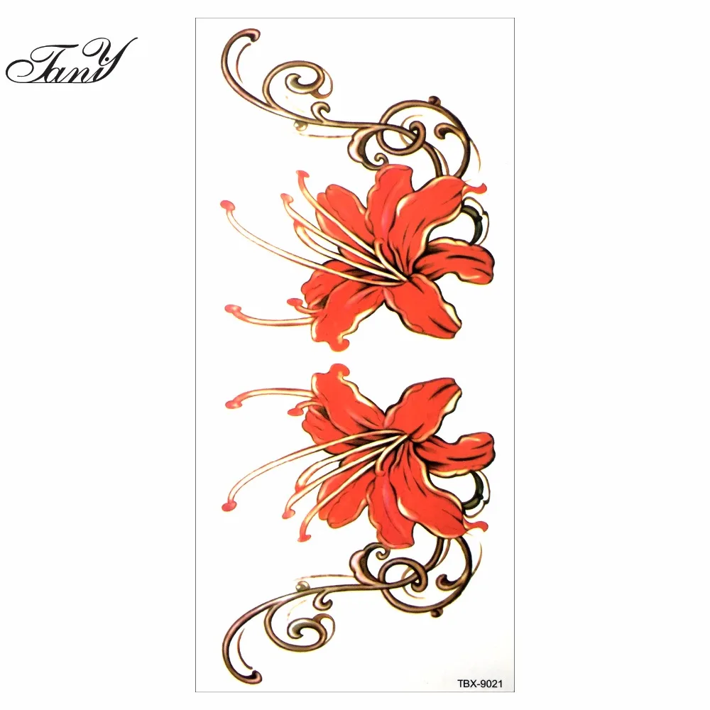 Красота 1 шт Косметика поддельные временные татуировки наклейки розовыми