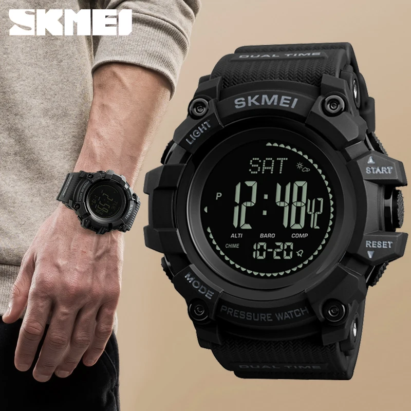 

New Mens Sports Watches SKMEI Brand Outdoor Digital Watch Hours Altimeter Countdown Pressure Compass Thermometer Men Wrist Watch