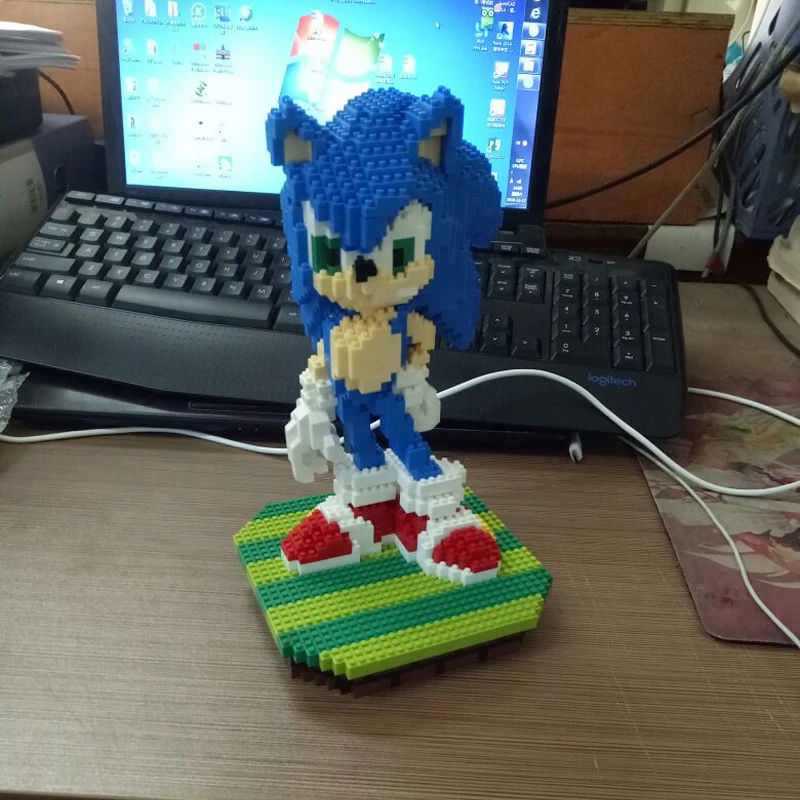 2019 Аниме Наруто Alrale Doraemon Супер Марио Соник Wario Йоши Луиджи животных мини здания DIY