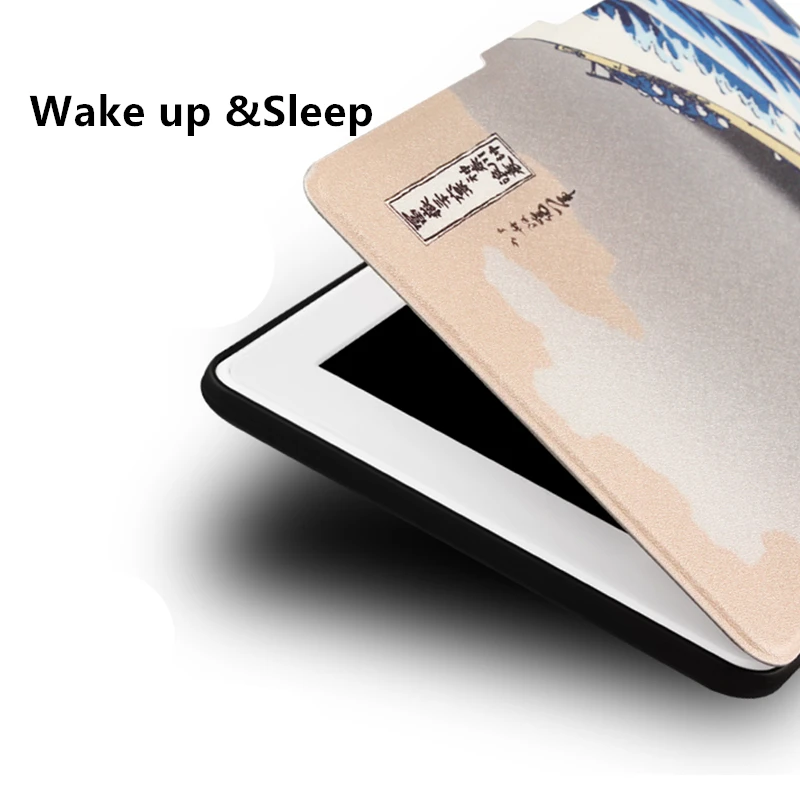 

For Amazon Kindle Paperwhite Case 1/2/3 Green Leaves Leather Auto Sleep Wake up 6 inch eReader Cover for Kindle Paperwhite Capa