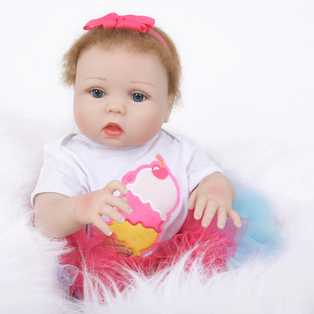Кукла реборн для девочек Реалистичная мягкая силиконовая кукла младенец подарок
