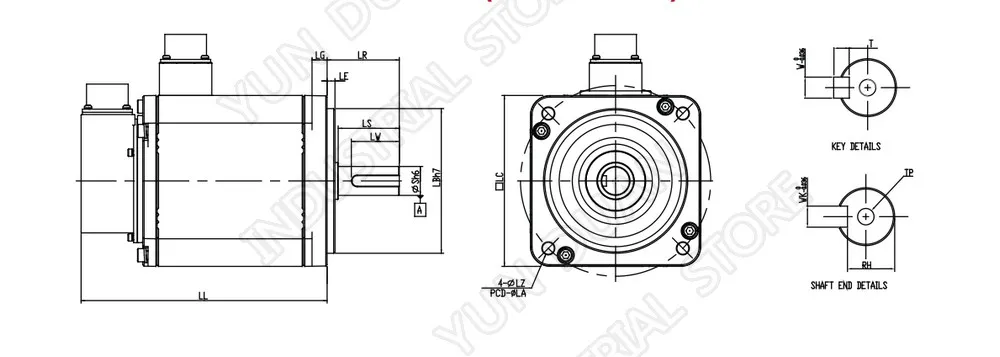 Дельта AC servo Мотор привода набор с тормозом NEMA42 1500W 1.5KW 7.16NM 2000 об/мин 130 мм ASD-B2-1521-B ECMA-E21315SS& 3 м кабель
