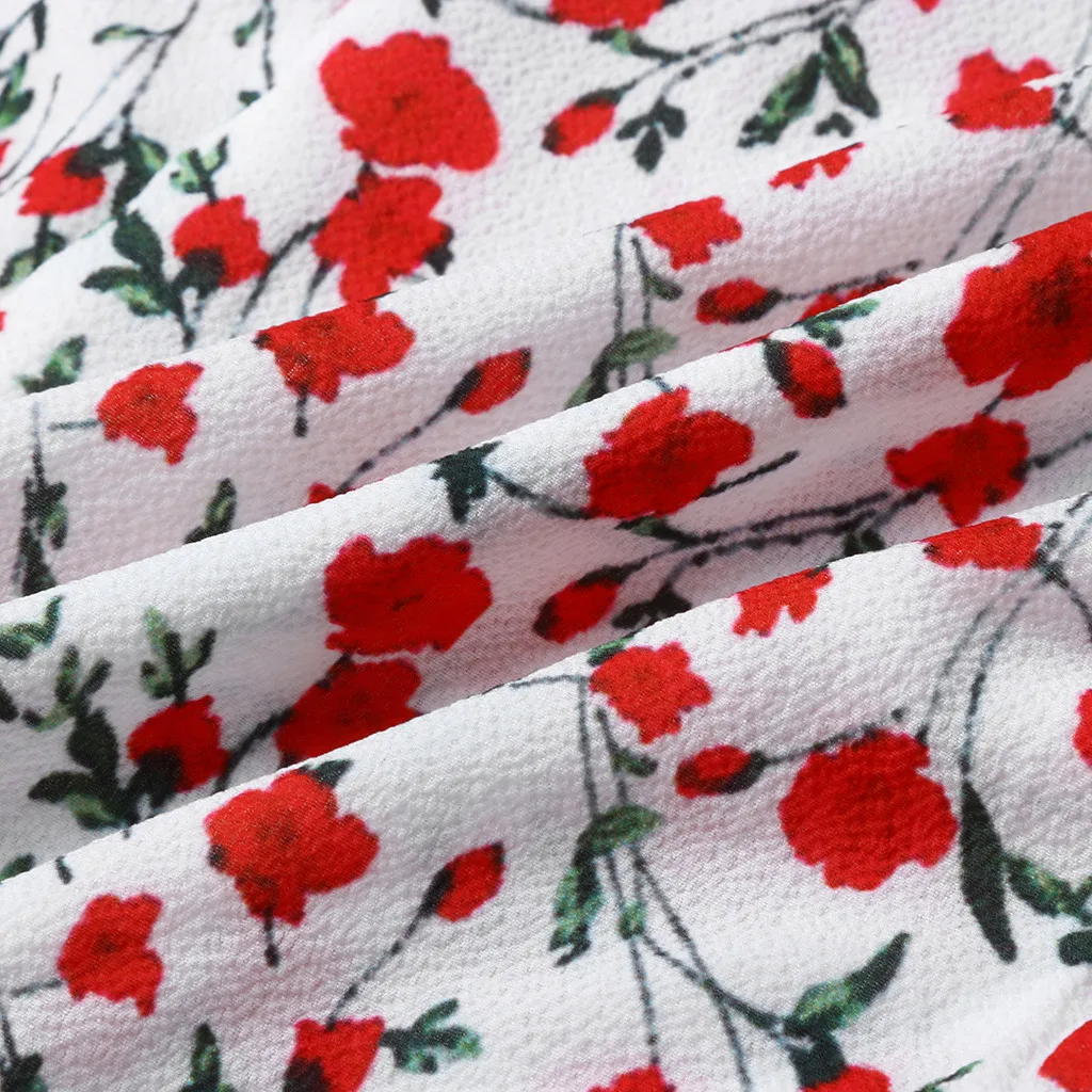 Женский пляжный праздник Boho Цветочный принт с открытыми плечами без рукавов