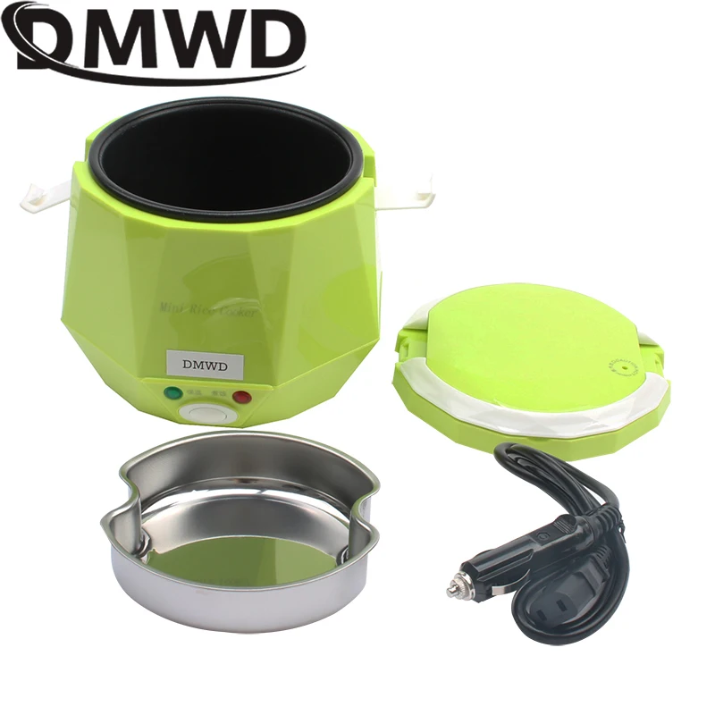 

DMWD 12V/24V/220V Portable Rice Cooker For Car/Truck Mini Lunch Box Food Heater Steamer Multifunction Automatic Food Container