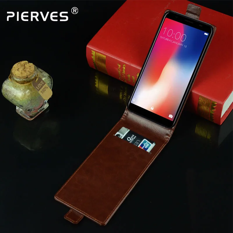 Pierves Роскошный чехол-книжка из искусственной кожи с отделением для карт Doogee X55 |