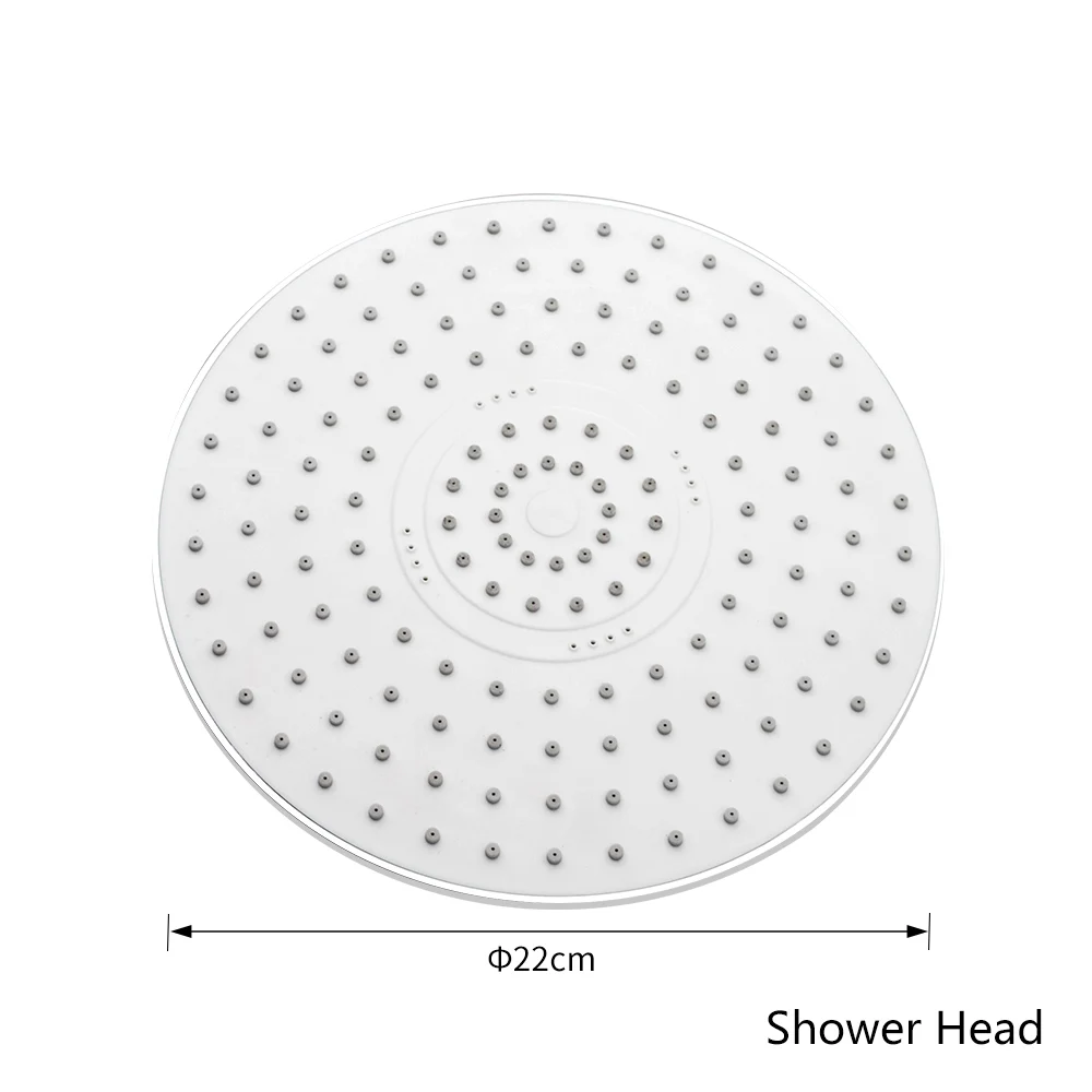shower head Новинка 9 дюймов/22 мм ABS Хромированная пластиковая верхняя насадка для душа с распылителем для душа потолочная Душевая насадка для Спа душа ванна кран Набор - Цвет: shower head