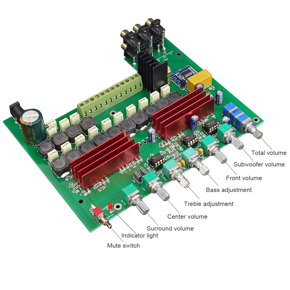 AIYIMA TPA3116 Bluetooth 4 2 усилитель доска 5 1 Каналы аудио усилители 100WX1 + 50WX5 с высокими