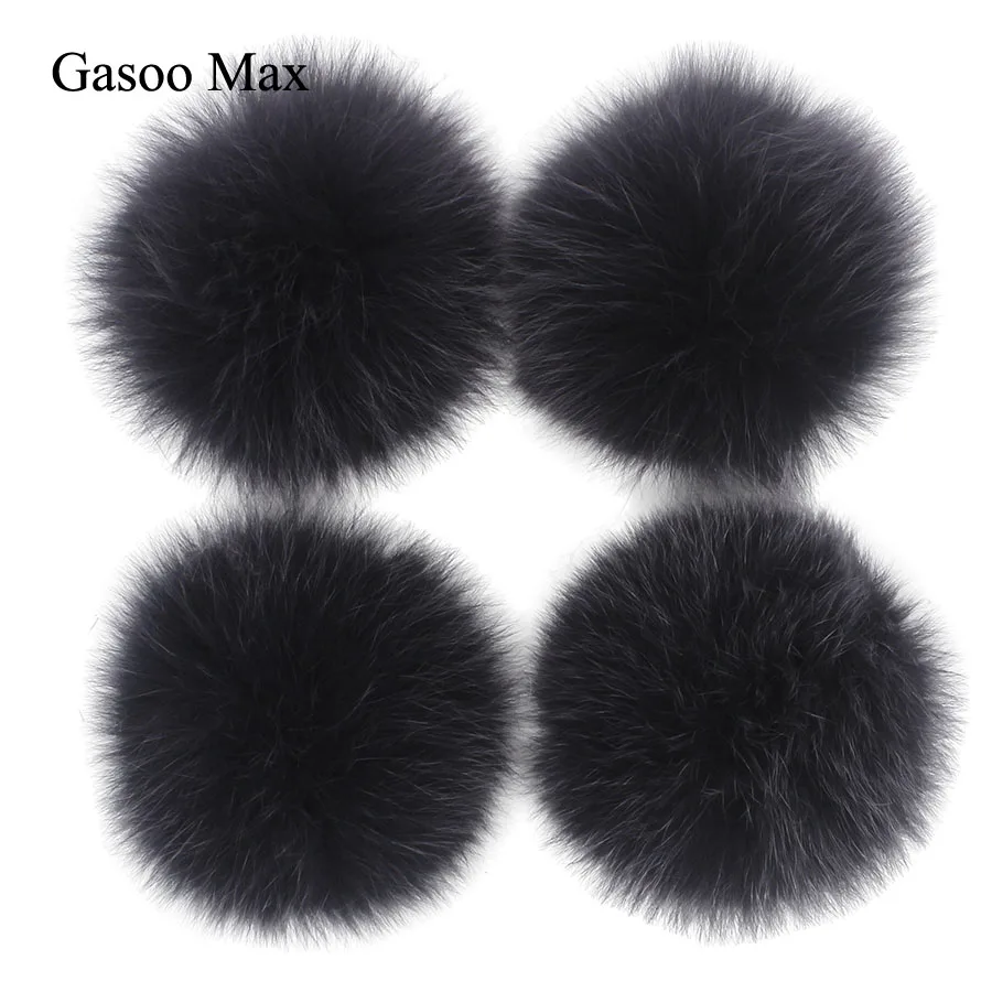 4 шт./партия помпоны из меха лисы 14 см|fox fur pompom|fur pompomblack pom poms |