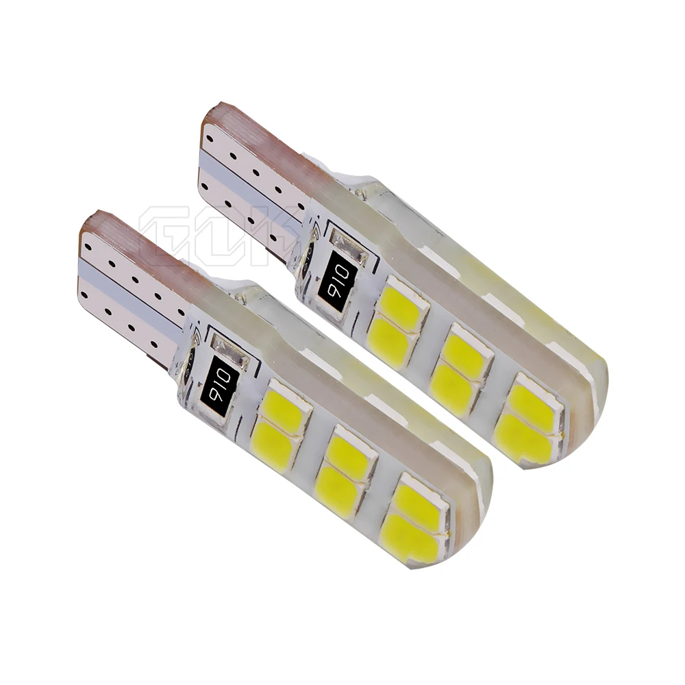 10 шт./лот T10 led Автомобильный 194 168 LED W5W без ошибок t10 силиконовый 2835 12SMD