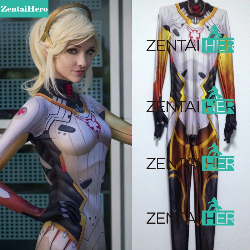 ZentaiHero/костюм с 3D принтом Мерси Д. Ва костюм карнавальный из лайкры на