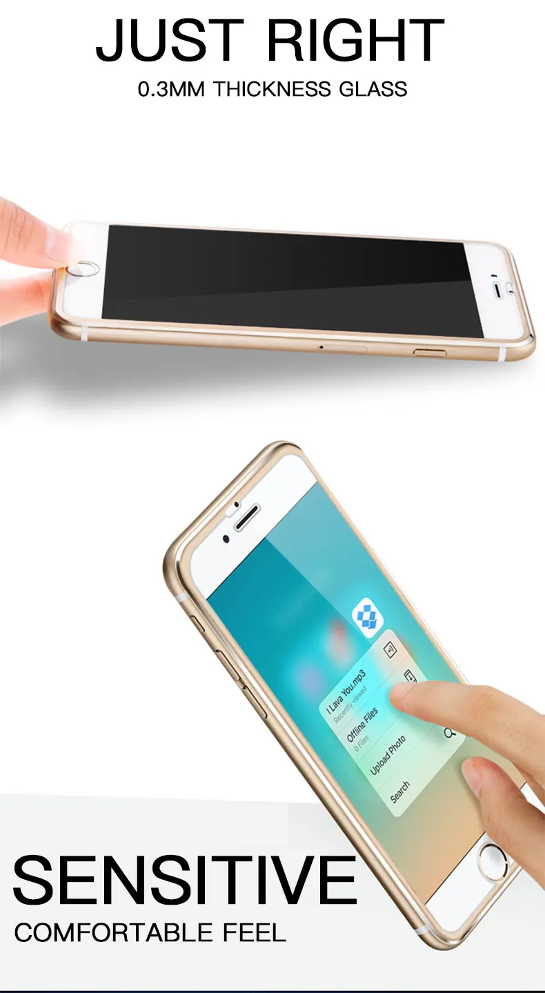 3D Алюминий сплав закаленное Стекло для iPhone 6 6s 7 8 Экран защитная пленка на Apple iPhone 6 6s 7 8 10 X Стекло