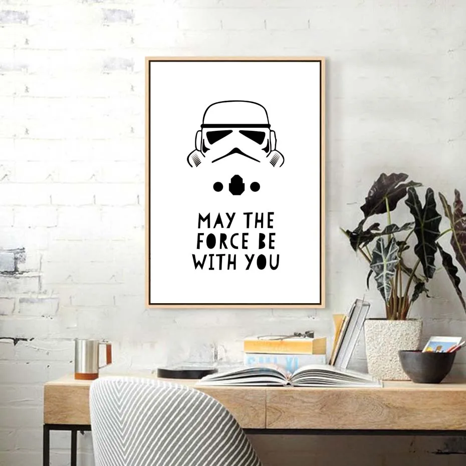 A4 мультфильм холсте Star Wars storm Холст Картина wall art для детской комнаты декора