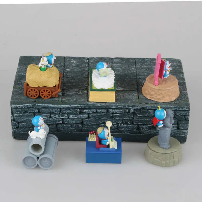 Doraemon Nobi Nobita в магия земли PVC фигурки коллекционная модель игрушки 6 шт./компл. см