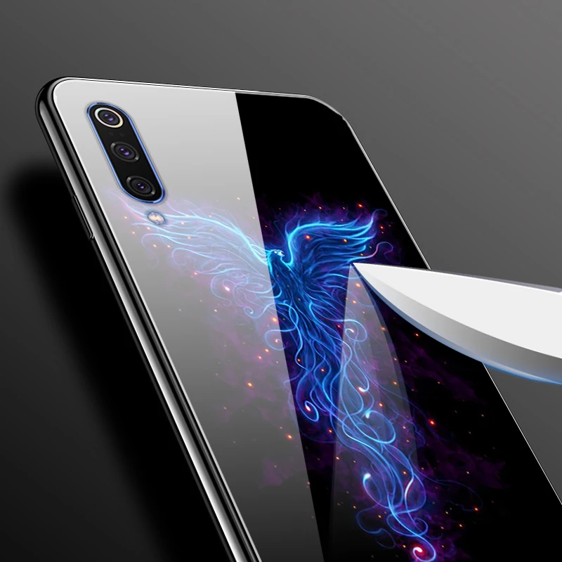 Чехол для Xiaomi mi 9 чехол телефона Жесткий из закаленного стекла Mi SE мягкий бампер mi9