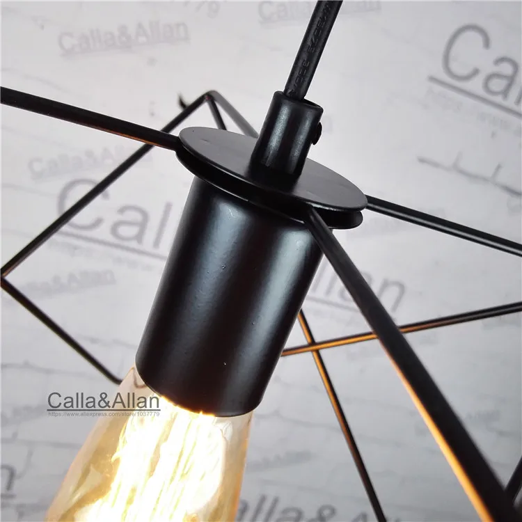 Винтажная Подвесная лампа Эдисона винтажная промышленная E27 с держателем