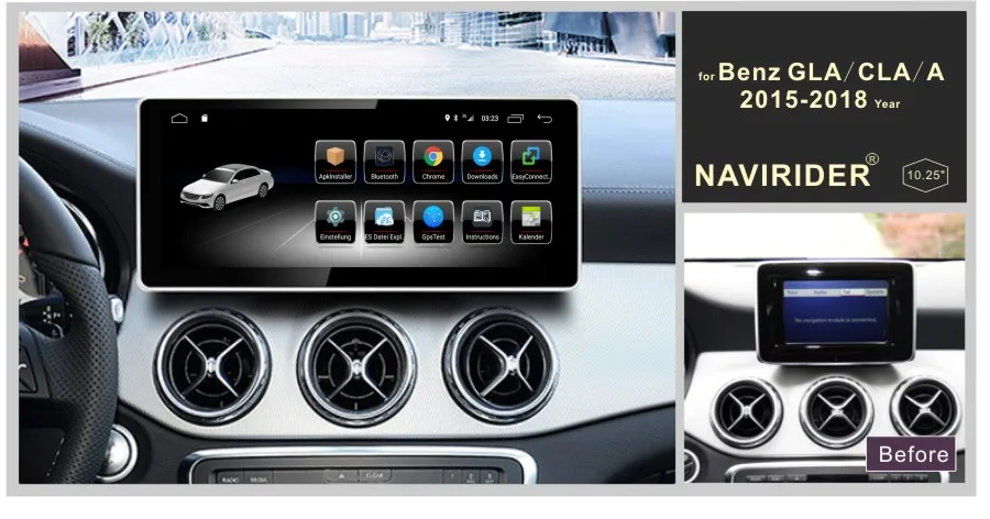 Автомобильный радиоплеер с сенсорным экраном Android 8 0 для Benz GLA A CLA class 2012 2018 стерео