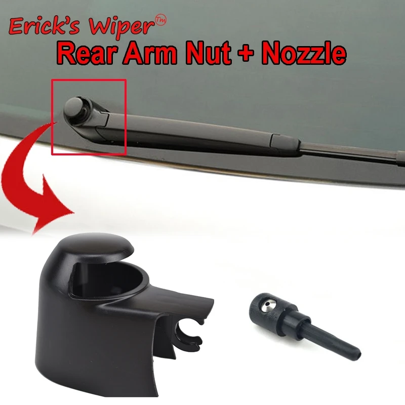 

Erick's Wiper Windshield Windscreen Rear Wiper Arm Washer Cover Cap Nut & Jet Nozzle Set For VW Passat B6 / B7 2005-2015