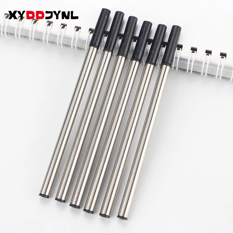 

5Pcs High Quality Gel Pen Refills Metal Roller Ball Pen 0.5mm Black Refill Universal Signature Office School Supplies