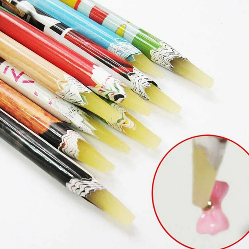 1PC Rhinestones Picker Pencil Nail Art Dotting Pen Crafts Deco Pick DIY Salon Manicure | Красота и здоровье