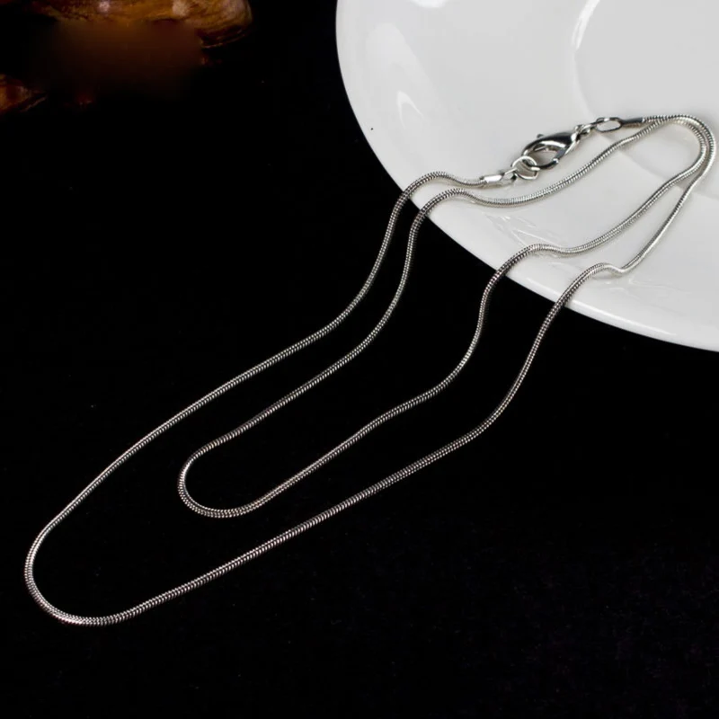 Цепочка из нержавеющей стали длиной 41/45/50/60 см с замком-карабином для ожерелья.