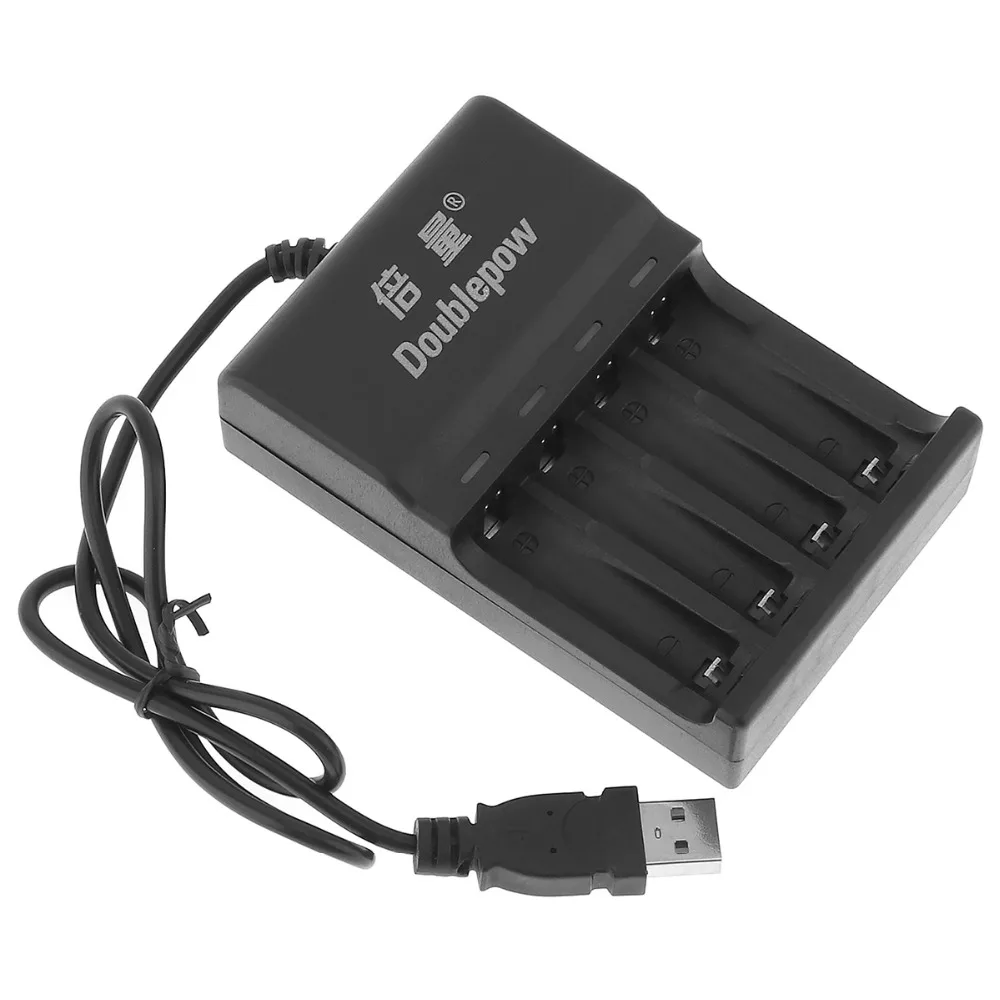 Doublepow быстрое умное NiMH NiCD USB зарядное устройство с 4 слотами Светодиодный