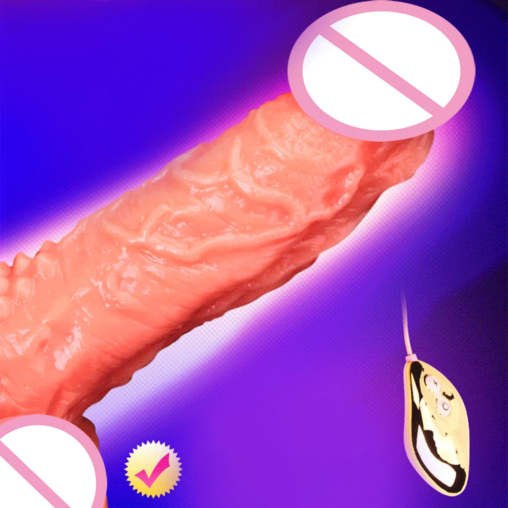 Реалистичный вибрирующий фаллоимитатор с пультом дистанционного управления