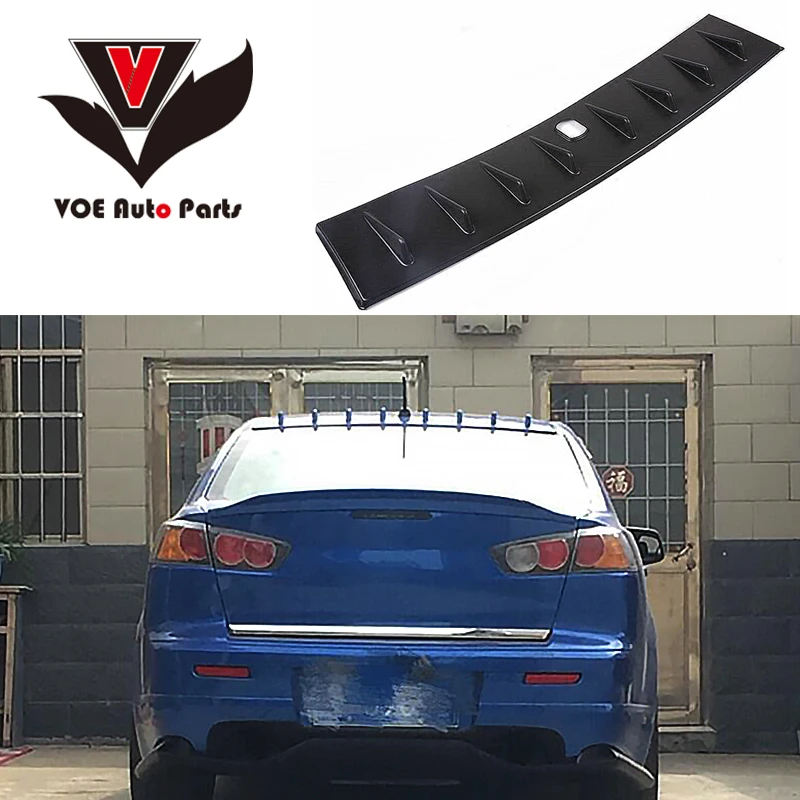 Спойлер на крышу Lancer Evolution EVO 10 PP пластиковый матовый черный Акулий плавник для