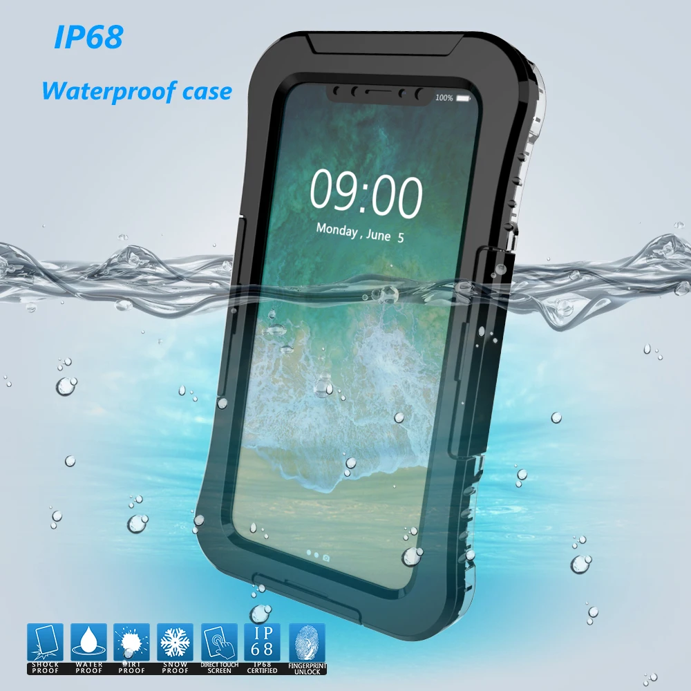IP68 Водонепроницаемый чехол для iPhone XS Max XS XR 7 8 Plus чехол для подводного плавания PC+ TPU чехол для телефона для iPhone 6 6s Plus 5 5S SE