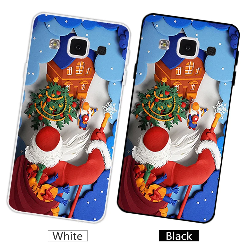 ТПУ мягкий для Samsung Galaxy A3 2015 A300 чехол телефона черный матовый Рождественский с