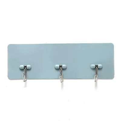 1PC Blue Креативный настенный крючок для кухни ванной крючок Домашний Органайзер аксессуар для современного дома клейкие крючки держатель для ключей настенный дом - Цвет: 1PC Blue