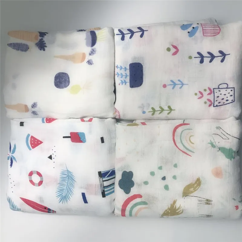 Новинка 100% хлопковая детская пеленка муслиновые одеяла марлевый подгузник для