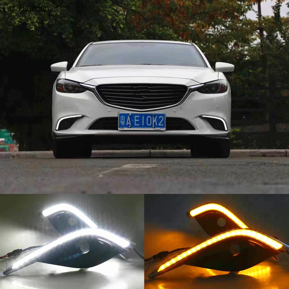 Автомобильная проблесковая 1 пара для Mazda 6 Mazda6 Atenza 2016 2017 2018 светодиодный DRL