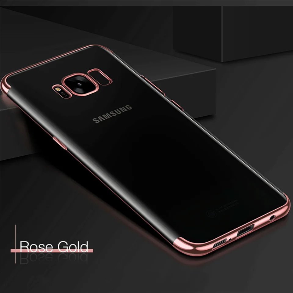 Блестящий чехол из ТПУ с покрытием для Samsung Galaxy S8 Plus S9 S7 Edge Note 8 A5 A7 A8 J5 J7 2016 2017 2018