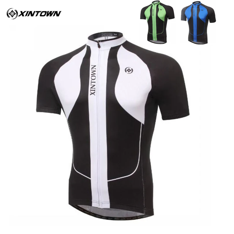 

XINTOWN Ropa Ciclismo для велоспорта, спортивные майки Для мужчин велосипедная жилетка Костюмы горный велосипед рубашки для мальчиков Топ зеленый/си...