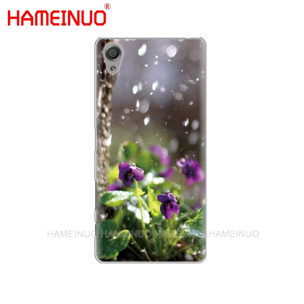 HAMEINUO простой Лавандовый фиолетовый цветочный дизайн чехол для телефона sony xperia z2
