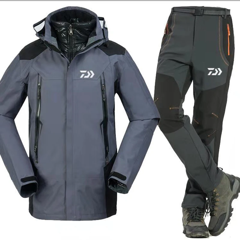 НОВЫЕ комплекты одежды для рыбалки daiwa, дышащий набор спортивной одежды для пеших прогулок, ветрозащитная одежда, Куртка для рыбалки и штаны