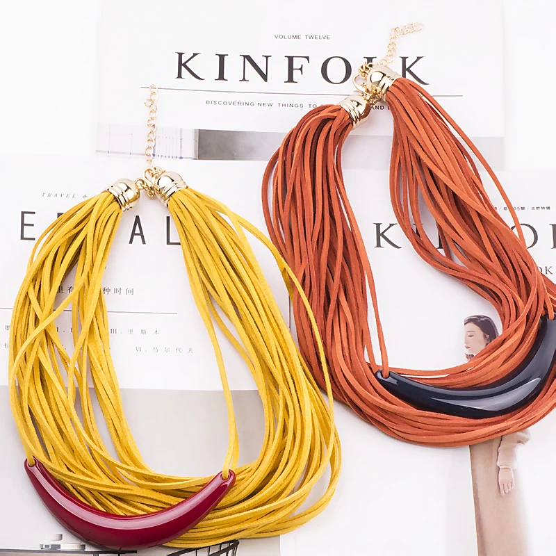 Женское многослойное колье чокер GuanLong украшение в виде ленты 2018|chokers necklaces for
