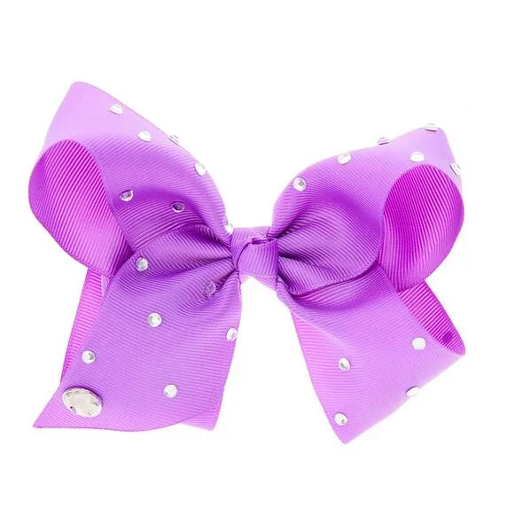 80 шт. Бесплатная доставка DHL JoJoSiwa Большой фирменный бант для волос со стразами