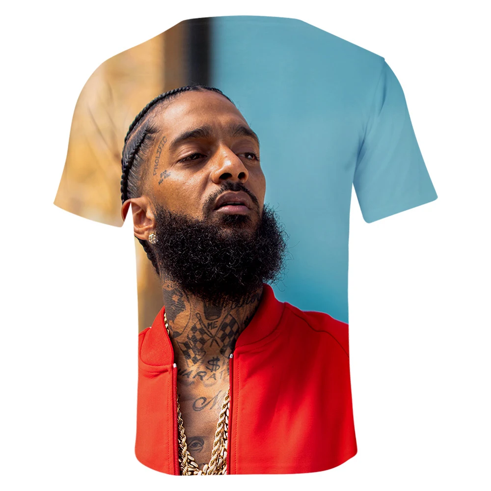 Короткая футболка с принтом Rapper nipsey hussle, Мужская/женская футболка в стиле Харадзюку, хип-хоп, футболка с коротким рукавом, крутая уличная одежда nipsey hussle